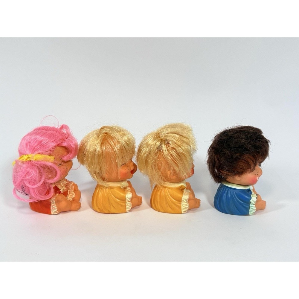 Lot of 4 Moody Cuties Vinyl Rubber Toy Dolls 1960s Vtg 3.5" - Picture 9 of 10
